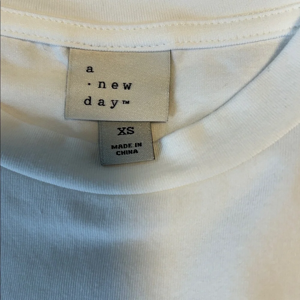 RUFFLES! A New Day - White Juniors Ruffle Sleeve Tee - Picture 4 of 4
